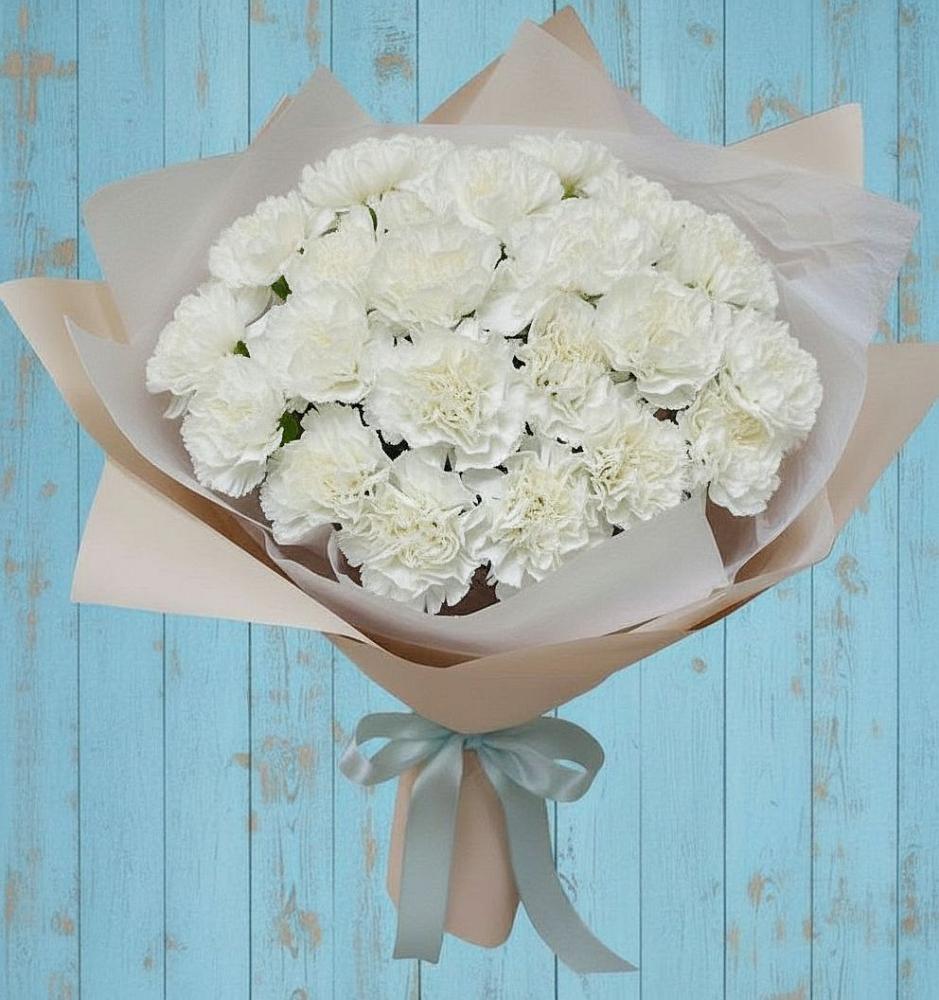 Букет цветов из: Гвоздики в Харланиху-2