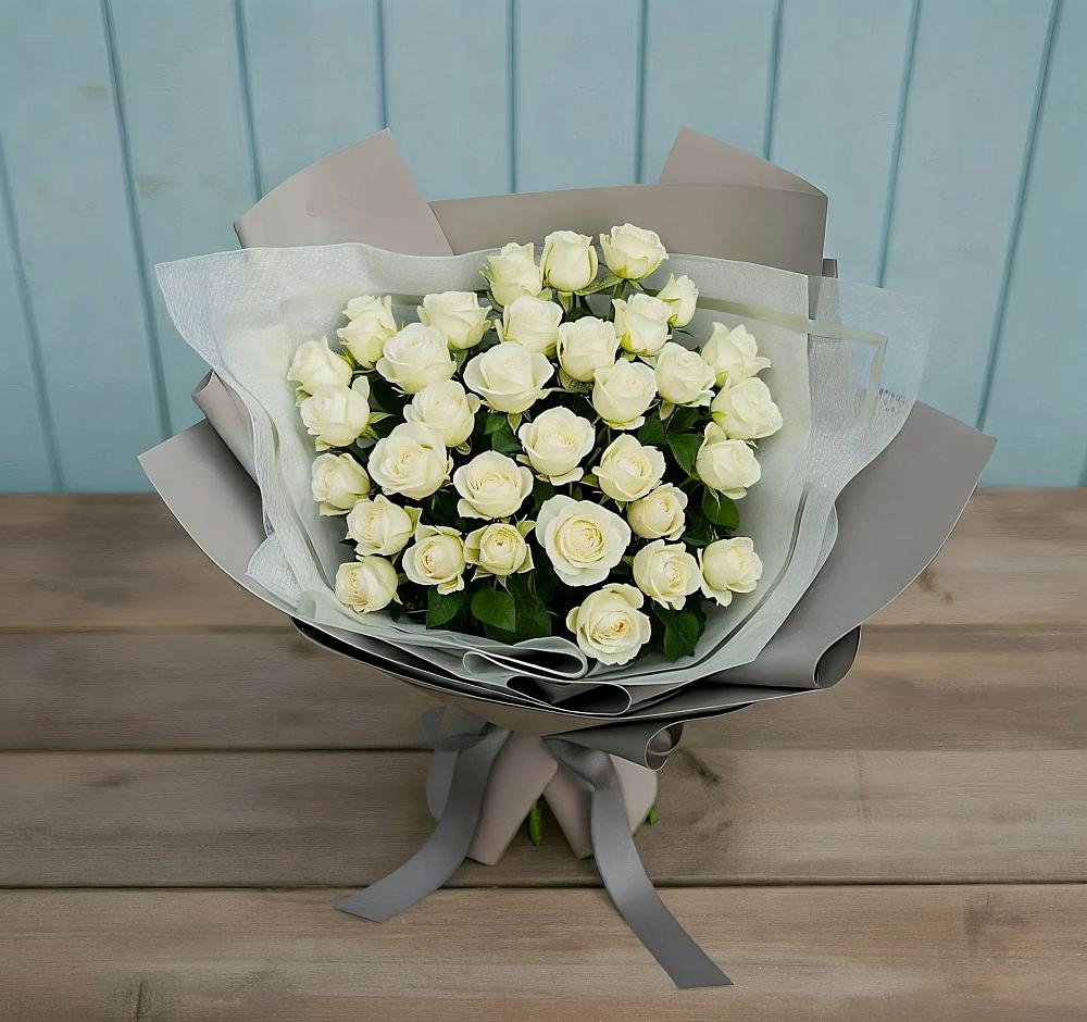 Букет Белоснежная нежность в Харланиху-2