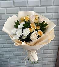 Букет цветов из:  Розы и Хризантемы в Харланиху-2