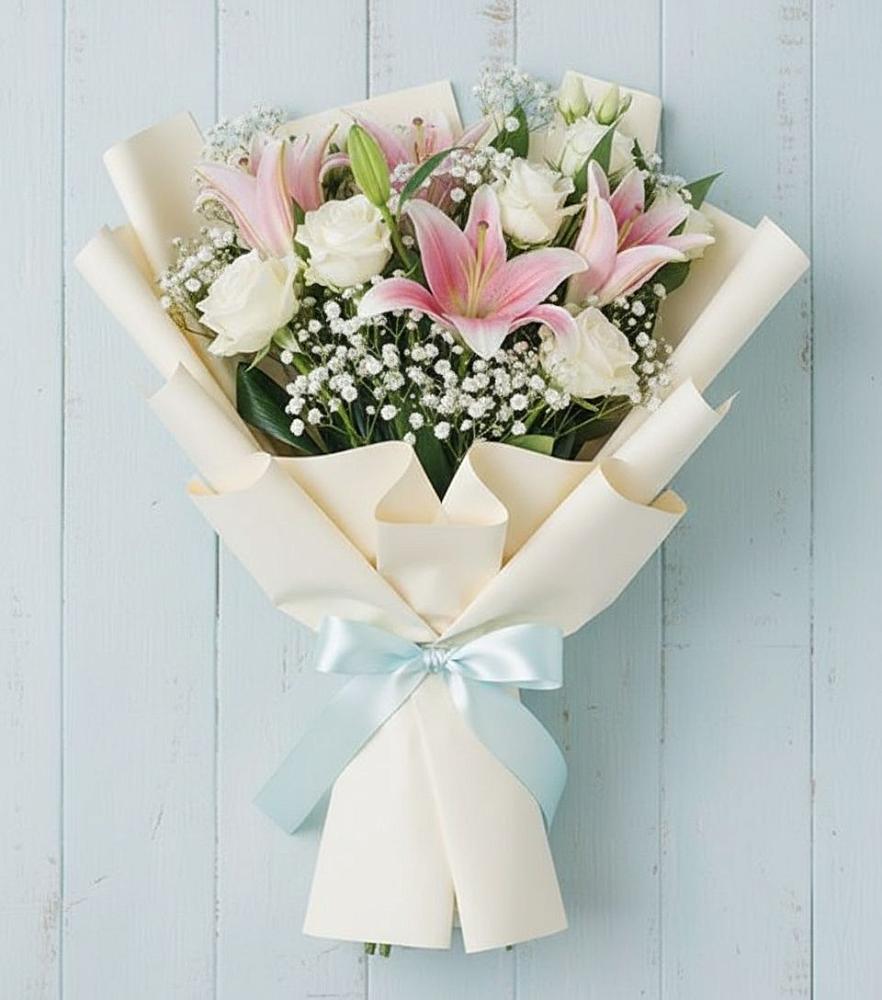 Букет цветов из: Лилии в Харланиху-2