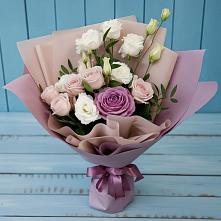 Букет цветов из:  Розы и Лизиантусы #REPLACE_PRED# Харланиху-2