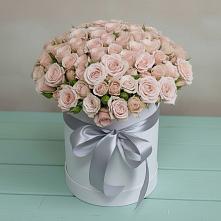 Цветочная композиция из Розы в шляпной коробке #REPLACE_PRED# Харланиху-2