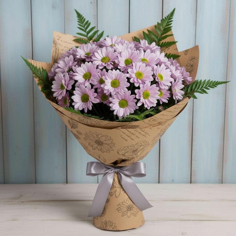 Букет цветов из: Хризантемы в Харланиху-2