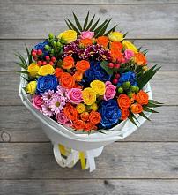 Букет цветов из:  Розы и Хризантемы в Харланиху-2