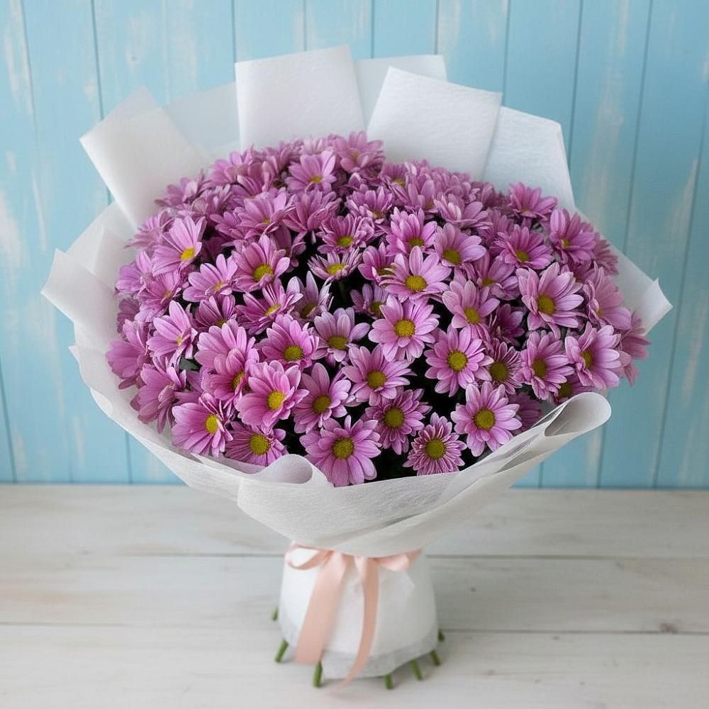 Букет цветов из: Хризантемы в Харланиху-2