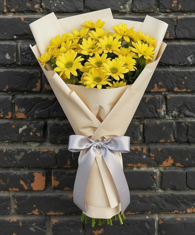 Букет цветов из: Хризантемы в Харланиху-2