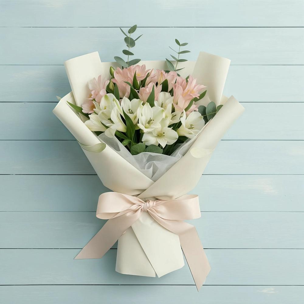 Букет цветов из: Альстромерии в Харланиху-2