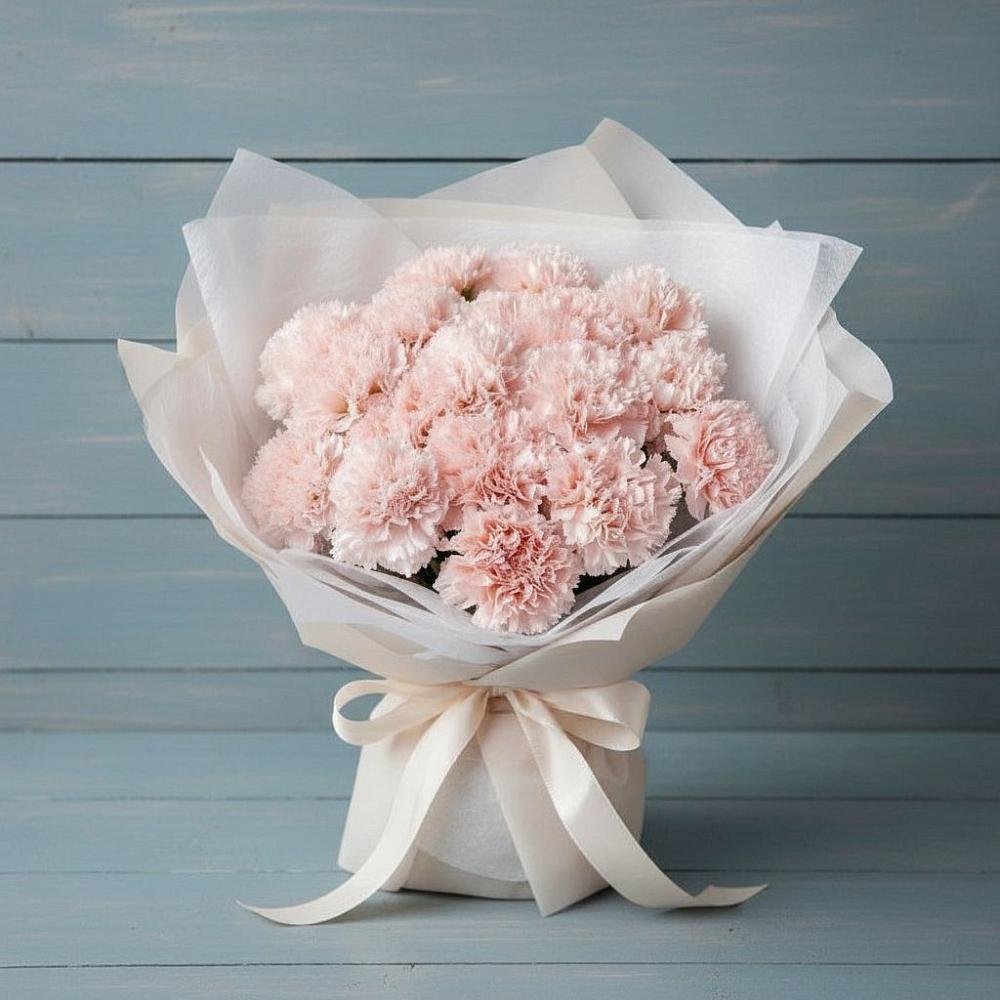 Букет цветов из: Гвоздики в Харланиху-2