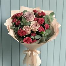Букет цветов из:  Гвоздики и Розы #REPLACE_PRED# Харланиху-2