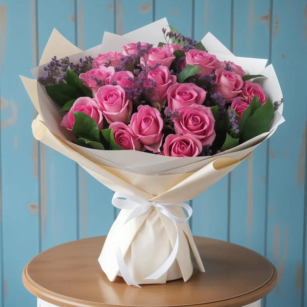 Букет цветов из: Розы в Харланиху-2