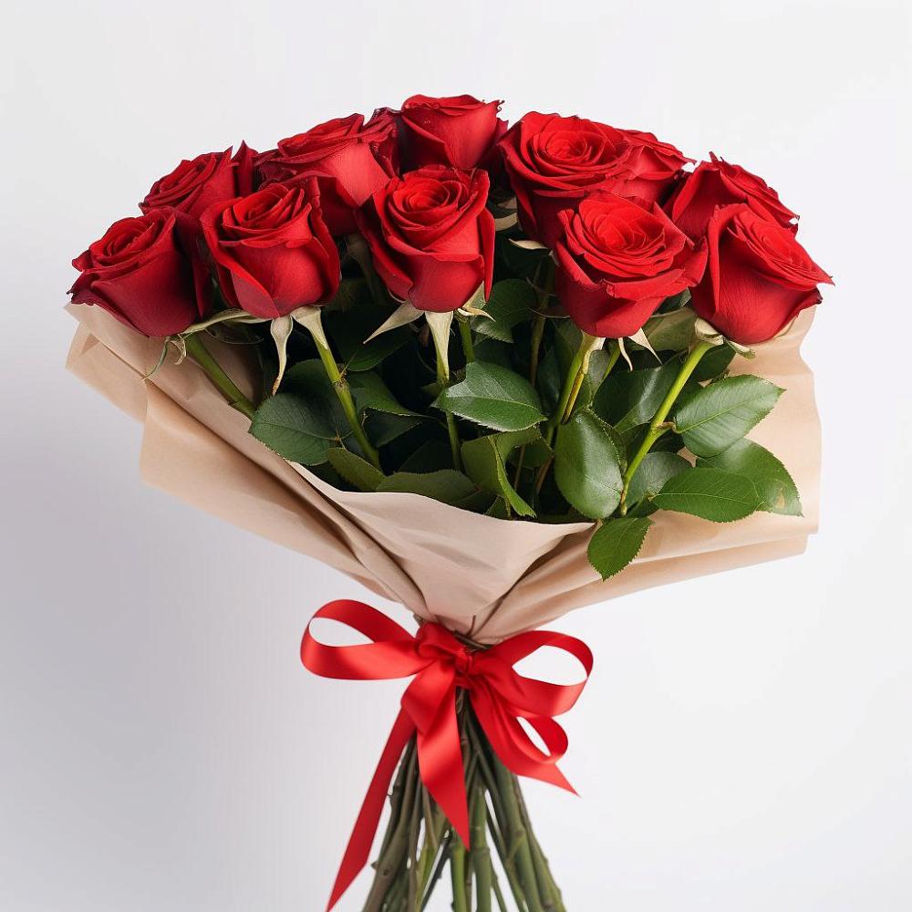 Букет 11 Красных роз Эдлесс Лав в Харланиху-2