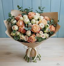 Букет цветов из:  Альстромерии и Розы #REPLACE_PRED# Харланиху-2